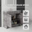 Meuble-lavabo autoportant avec comptoir en marbre de culture et portes à fermeture en douceur-27326890