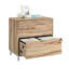 Contemporary Lateral File With Wood Appearance - Lockable Drawer For Secure Keeping, Extension Function, All Finished Look, Metal Base, Area Office Storage Space Look Files, Action, Compact