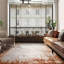 Terracotta Abstract Modern Easy To Clean Rug For Dining Room Bed Room And Living Room-548264094-548264093