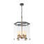 Luminaire suspendu en verre biseauté 6 lumières