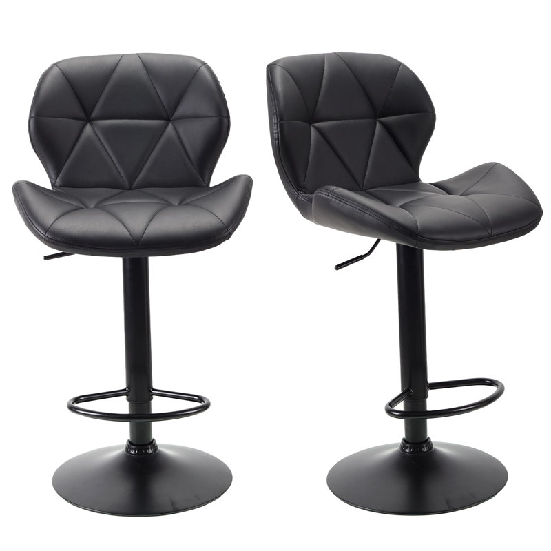 Adjustable Height Counter Stool with Metal Frame