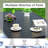 Outdoor Iron Black Rectangular Dining Table