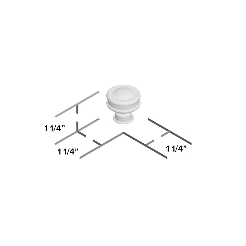 Oskar 1 1/4" Round Matte Brass Knob with Mounting Hardware