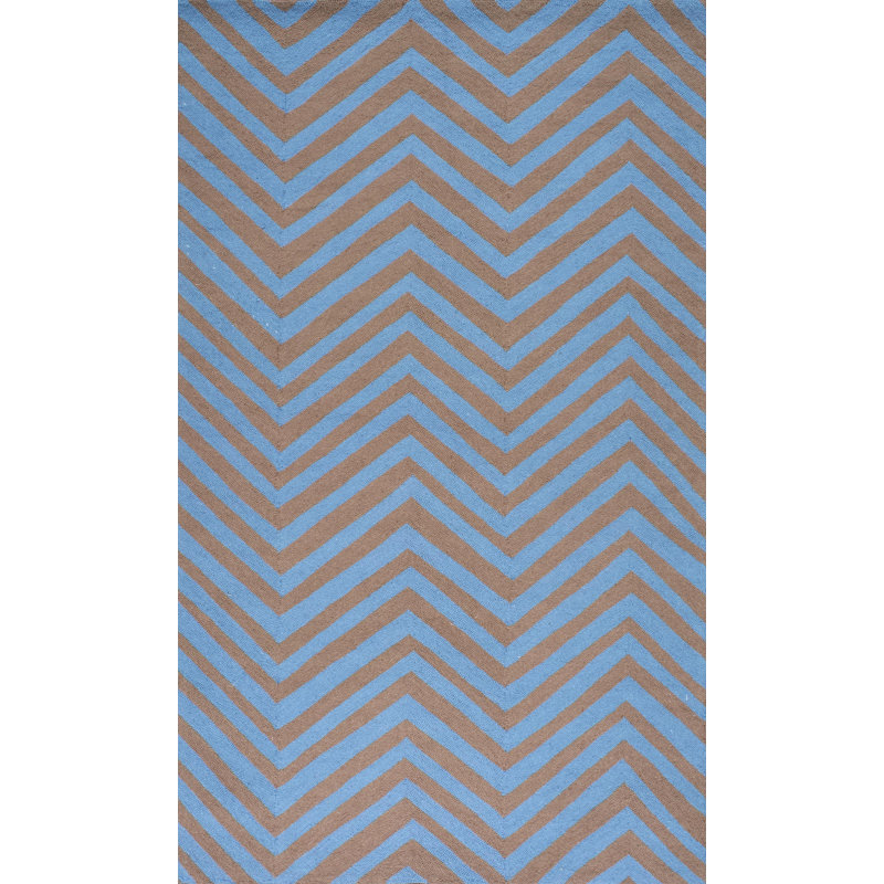 Tapis cappuccino à chevrons Wolfenbarger, 7 pi 6 po x 9 pi 6 po
