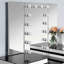 Ensemble de meuble-lavabo 1 pièce Miroir pliable en trois parties 14 pièces Ampoules en verre noir
