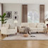 Ensemble de salon et de chaise d'appoint moderne rembourré et canapé 3 places, mobilier Mid-Century