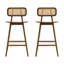 Tabouret de bar d'intérieur en bois Bari, finition noyer, ensemble de 2-1538204316