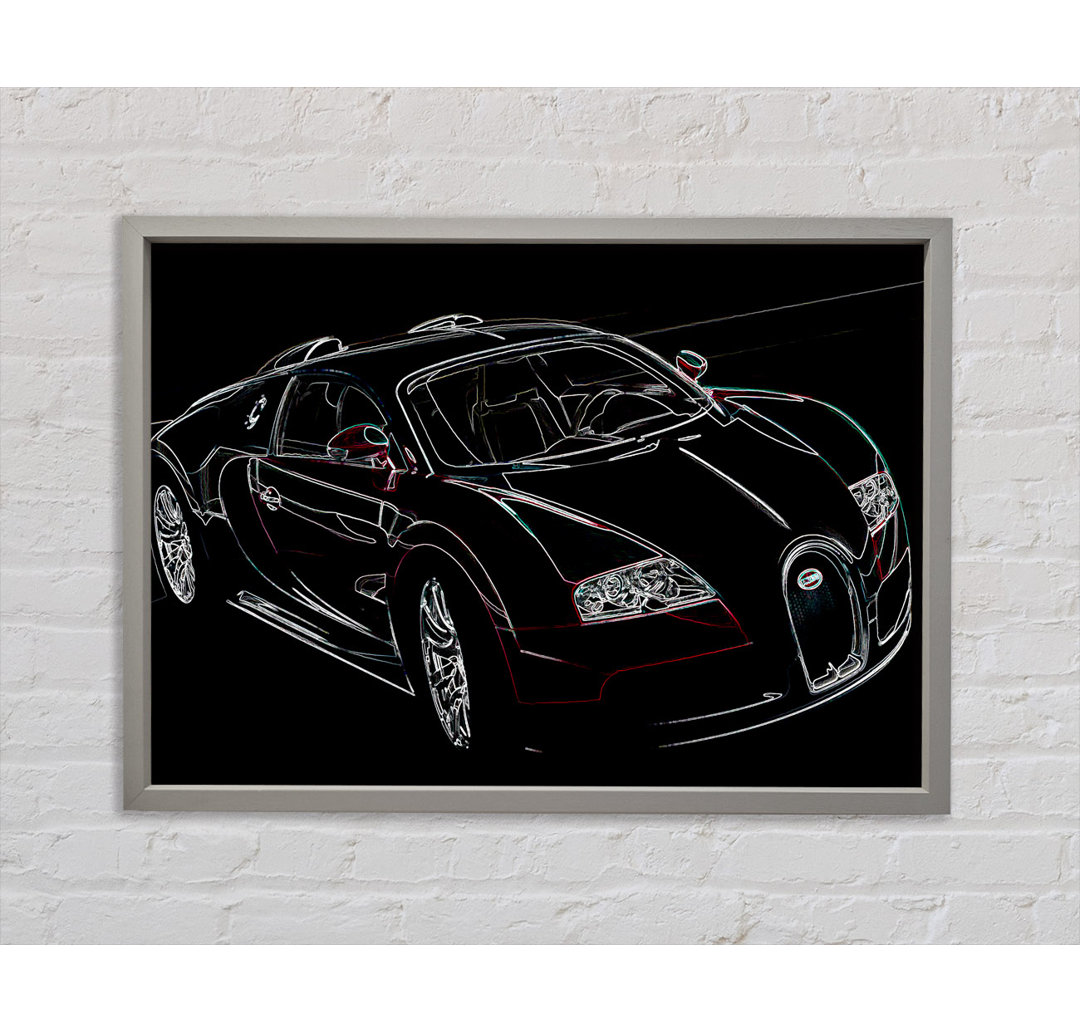 Bugatti Veyron Front - Einzelner Bilderrahmen Kunstdrucke auf Leinwand