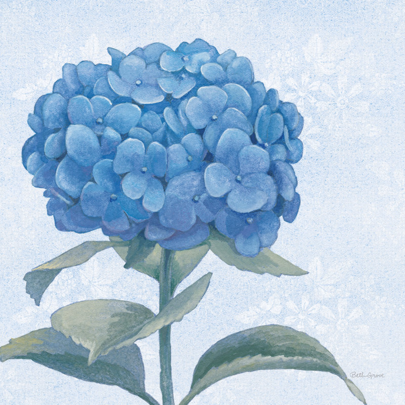 Bleu hortensia III clair, H 36 po x l 36 po x P 1,25 po