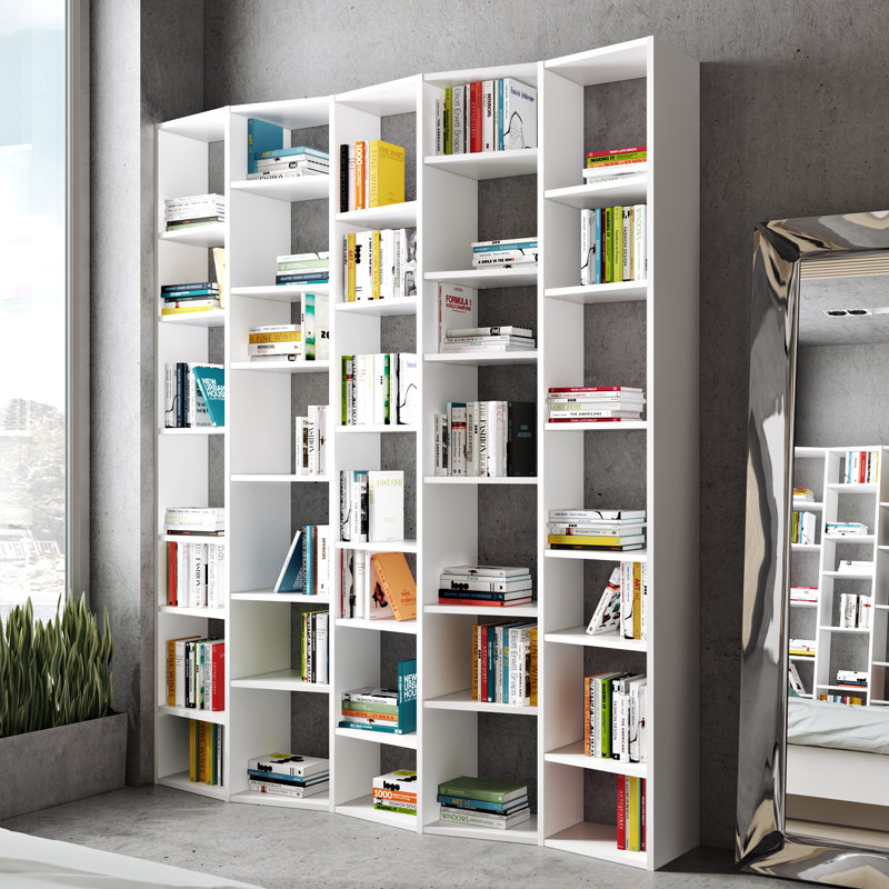 Bibliothèque Napolitano H 88 "x l 72", Blanc mat