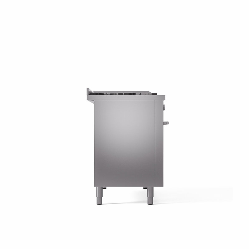 ILVE ProfessionalPlus II 48 Dual Fuel Range, knobs, Stainless Steel, Liquid Propane