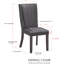 Ensemble de 2 chaises d'appoint rembourrées Rado Kitchen