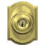 Georgian Knob with Camelot Trim Keyed Entry Lock-1718571638