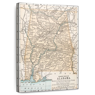 Aliaz, ancienne carte de l'Alabama