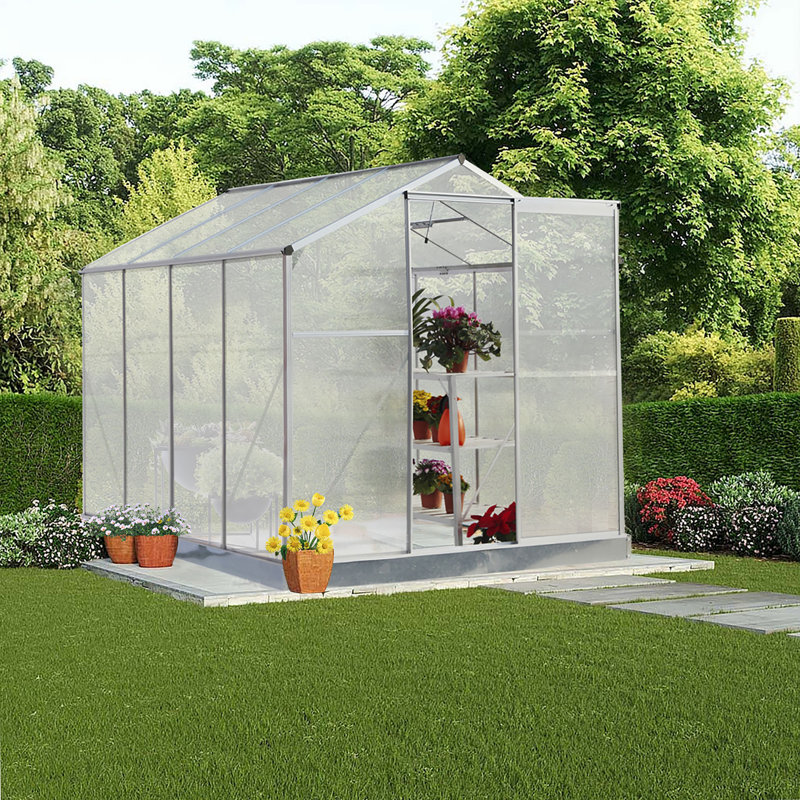 Jerome Polycarbonate Greenhouse, Silver