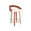Tabourets pivotants à hauteur de bar avec dossier bas, chaises de bar en bois avec coussin moelleux (ensemble de 2)-114222556