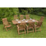 Aaleiah 8 - Person Wood Patio Dining Set with Extendable Rectangular Table