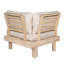 Ensemble de canapé modulaire 4 pièces Topia Acacia, blanc clair et sable