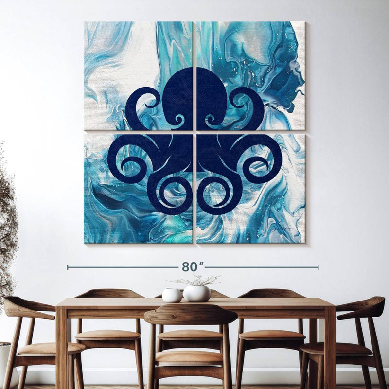 Brampt Abstract Ocean VIII, 74" H x 74" W
