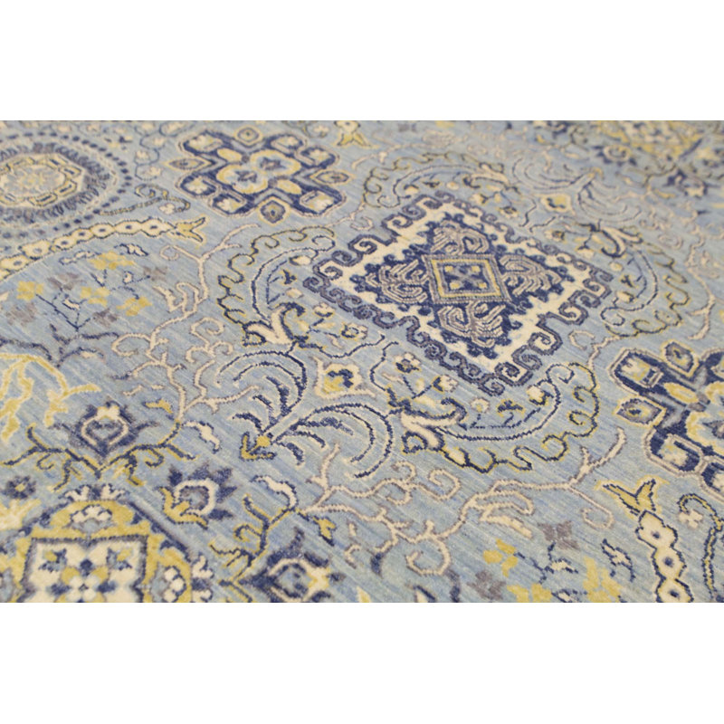 Ziegler One-of-a-Kind Hand-Knotted High-Quality Light Blue/Gray/Ivory Area Rug