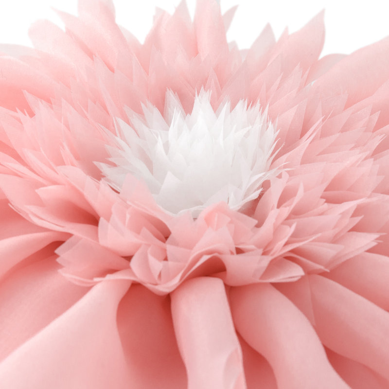Pink Round 12" Polyester Sunflower Decorative Cushion