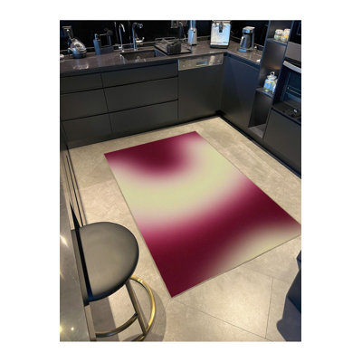 Mat Patterned Woven Base and Washable Rug