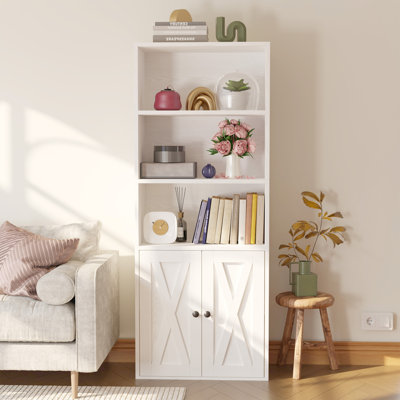 Armoire de rangement sur pied standard à 5 niveaux avec bibliothèque H 59,4 "x l 23,6" Camaria pour salon, bureau, chambre à coucher