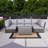 Fully Assembled 4-Person Outdoor Wicker Sectional Set With Cushions
