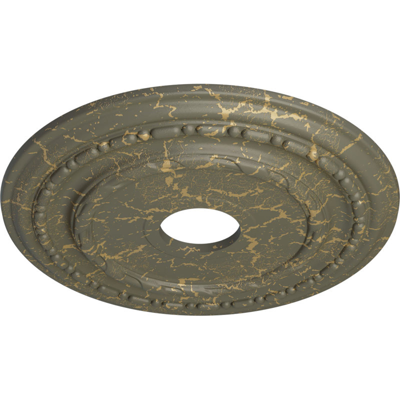 Médaillon de plafond Endurathane Dublin, P 17 7/8 po x P 3 5/8 po x P 1 1/4 po (convient aux auvents jusqu'à 5 1/8 po), finition craquelée d'hamamélis peinte à la main