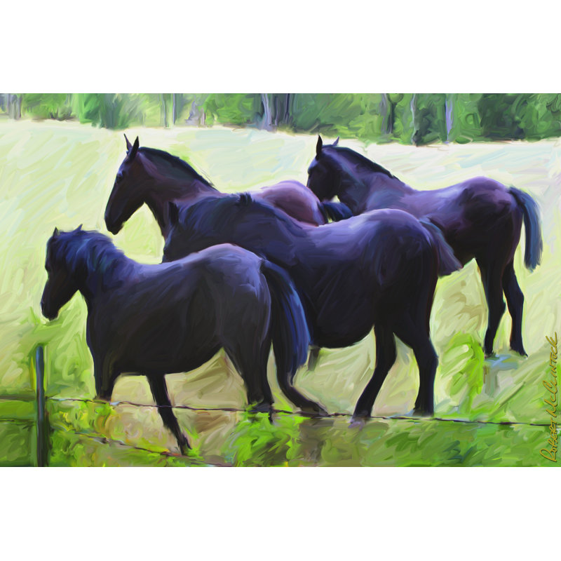 Guilford Horses II, H 24 po x l 36 po x P 1,25 po