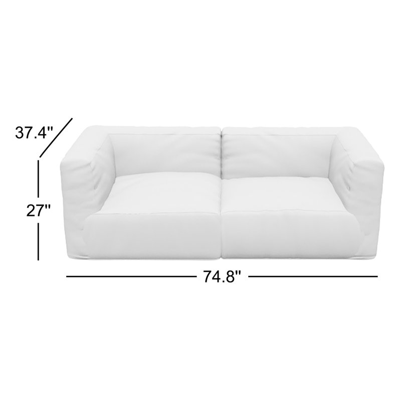 Canapé modulaire d'extérieur avec coussins de 74,8 po de largeur GROW