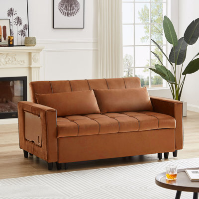 58.26'' Upholstered Convertible Sleeper Sofa