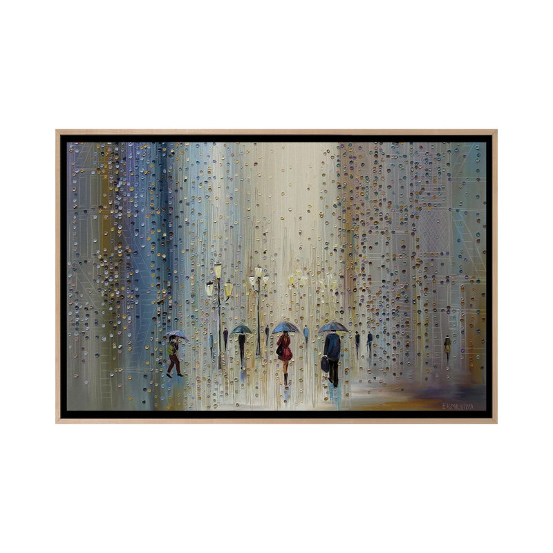 Print on Canvas, 45.72cm H x 66.04cm W x 3.81cm D, Oak Floater Framed