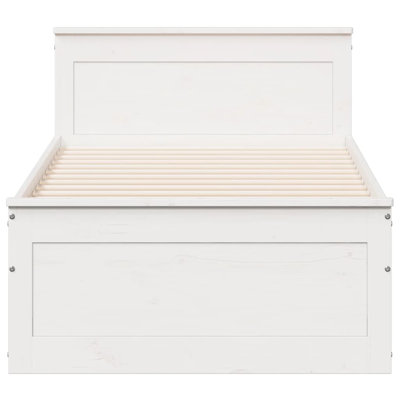 ClassicLiving Bed Frame Without Mattress With Headboard Solid Wood Pine