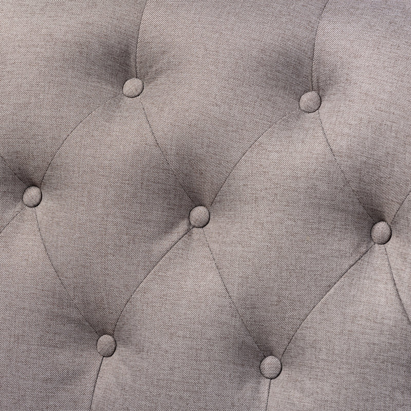 Banc rembourré Angelynne, Gris