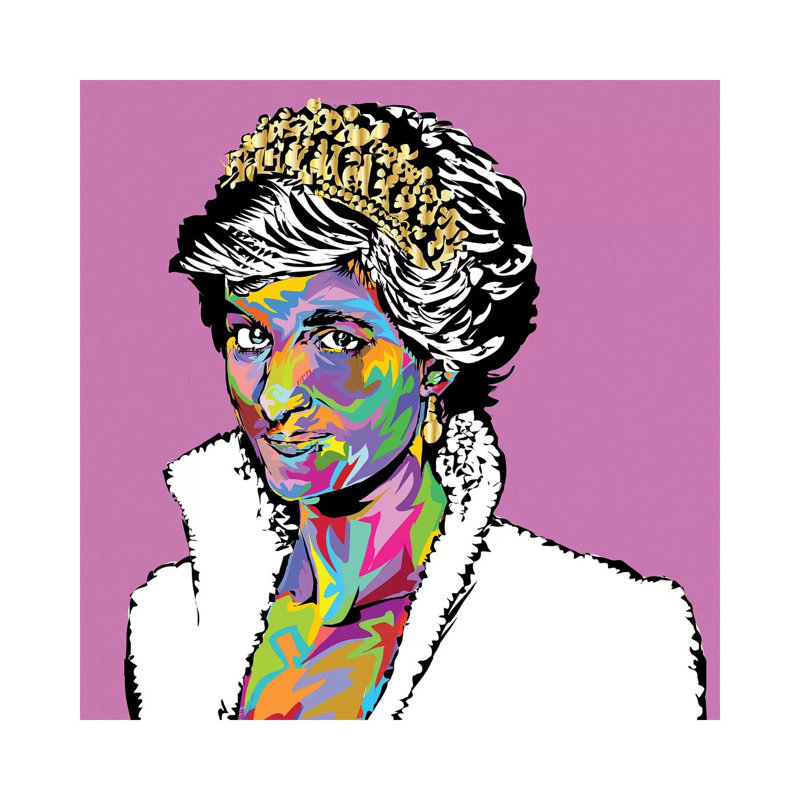 «Diana» par Technodrome1 - impression d'art graphique, Aucun mat, Toile tendue, H 12 po x l 12 po x P 0,75 po