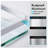 2 Tier 15.7-Inch Bathroom Tempered Glass Shelf  Storage Glass Shelf Rectangular With Bar Aluminum