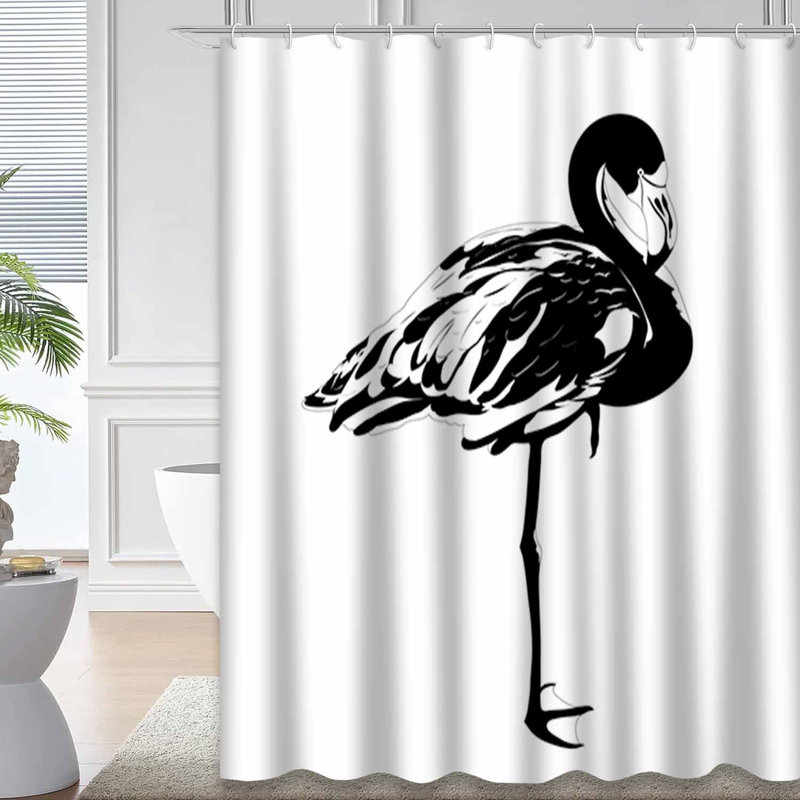 Rideau de douche Flamingo, L 72 po x l 72 po