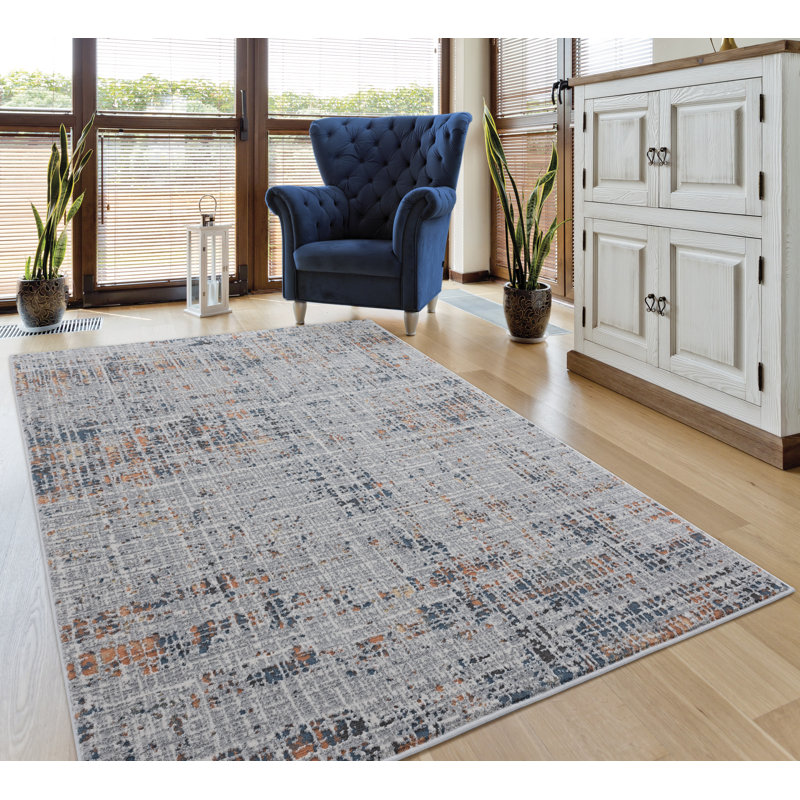 Abstract Indoor Rug, Rectangle 1'11" X 3'
