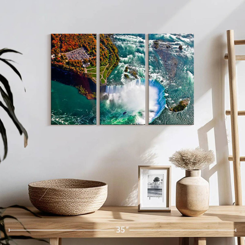 Aerial View Of Niagara Falls, 14" H x 23" W