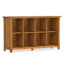 Table de canapé de rangement transitionnelle en bois massif de 8 po avec panneaux latéraux rainurés et pieds fuselés Acadian-333264450-343649706