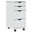 Commode à 4 tiroirs avec roulettes en pin massif Jennasis vidaXL, 13,4 po x 15,4 po x 25,8 po-589053898