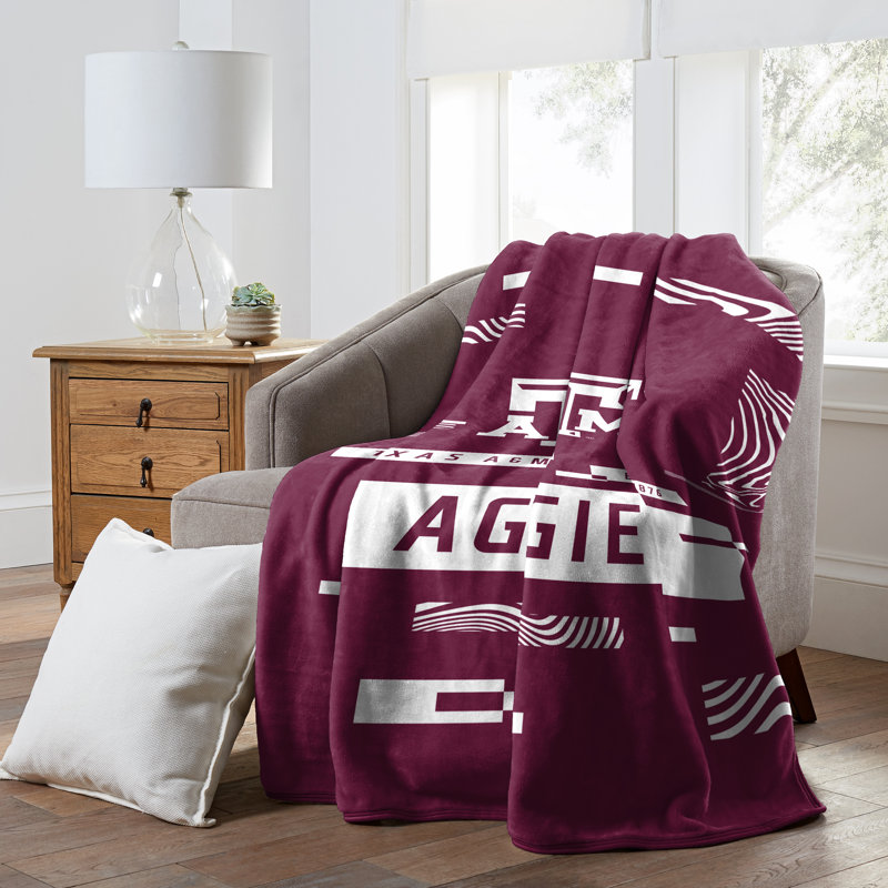 Throw Blanket, Red/White, Texas A&M Aggies