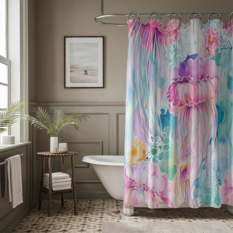 Rideaux de douche 1 pièce Marine Jelly, H 74 po x l 35 po