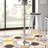 Helmscott Round Glass Event and Cocktail Table with Chrome Base-1434008180