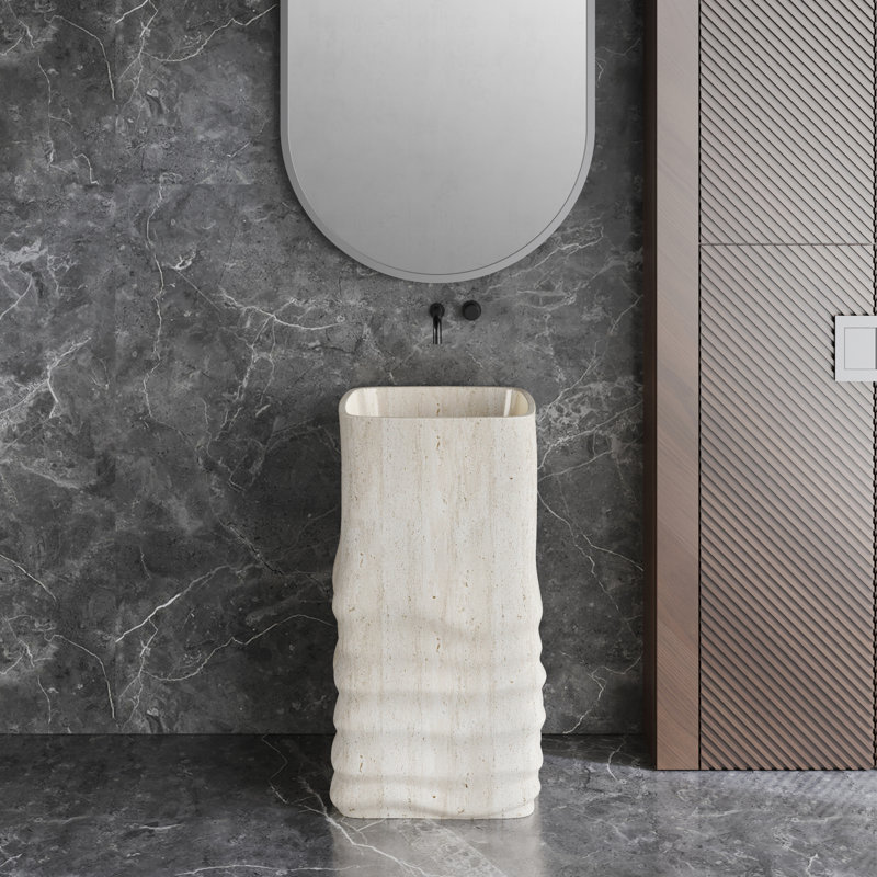 Lavabo de salle de bain 33 po, Beige