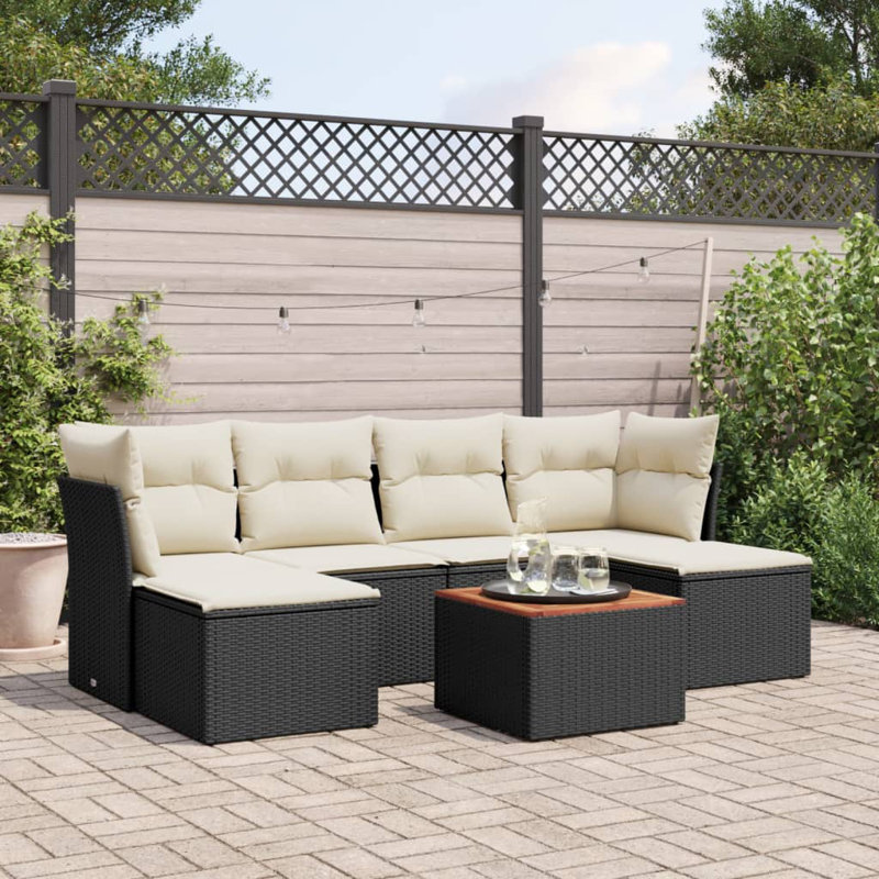 Vidaxl Backyard Couch Set Black