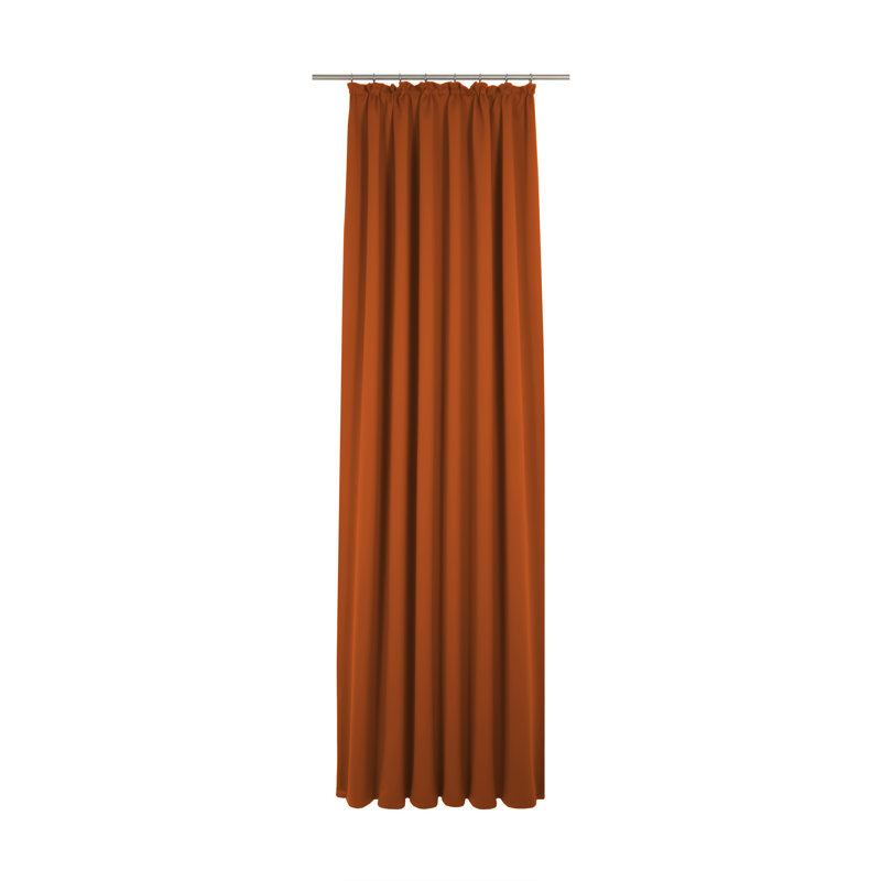 Marybel Room Darkening Single Curtain Panel, 132W x 225D cm, Terra