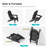 HDPE Folding Adirondack Chair with 3-Position Adjustable Back and Cup Holder, All-Weather Heavy Duty Outdoor Furniture Set for Backyard and Pool-813515828