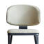 Ensemble de 2 chaises de salle à manger rembourrées en cuir de polyuréthane, chaise de cuisine moderne avec dossier incurvé et structure en métal robuste, gris-1964507499